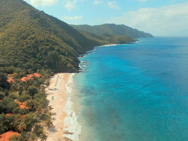 tropical beach coastline resort