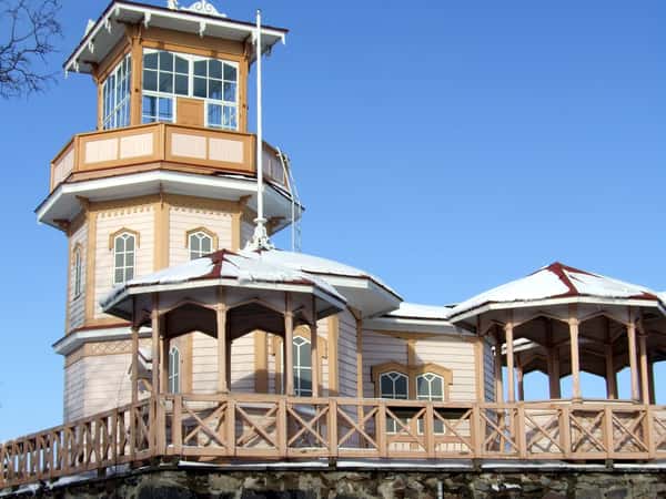 historic building with gazebos