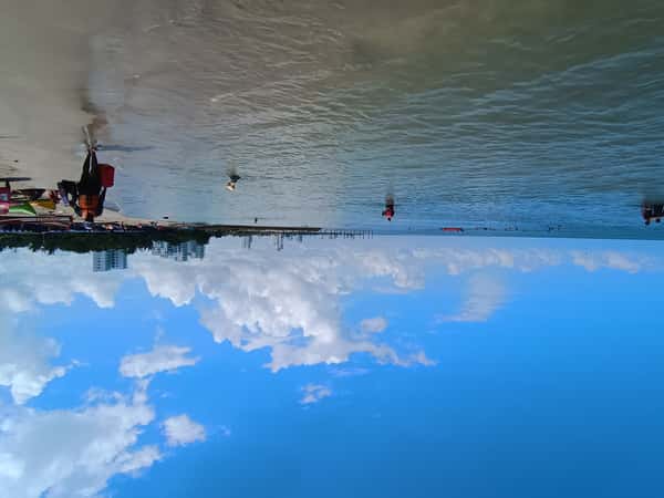beach cityscape ocean sky