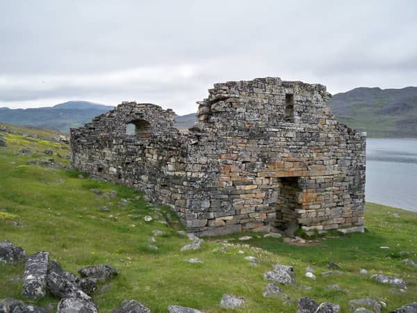 stone ruins coastline landscape