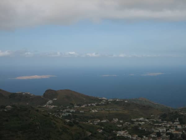 island landscape ocean view village