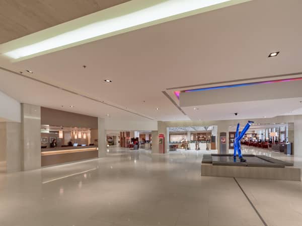 Athenaeum InterContinental Athens, Greece — Athenaeum InterContinental Athens - Spacious Lobby with Blue Man sculpture