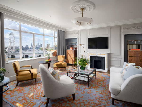 The Savoy, A Fairmont Managed Hotel, England — The Savoy, A Fairmont Managed Hotel - One Bedroom River View Suite Living Room