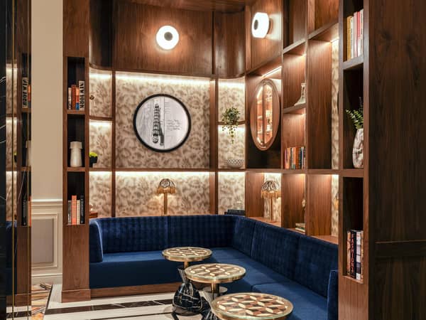 The Benjamin Royal Sonesta New York, United States — The Benjamin Royal Sonesta New York - Lobby Library Wall