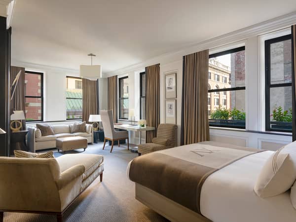 XV Beacon Hotel, United States — XV Beacon Hotel - Boston Common Studio- 485 sq ft. with great natural light and corner views of Beacon Street and part of Boston Commons