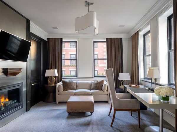 XV Beacon Hotel, United States — XV Beacon Hotel - Boston Common Studio- features a king size bed and a queen-size pull out sofa bed
