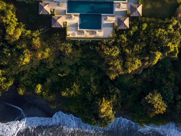 Amankila, Indonesia — Amankila - Aerial View Three Tiered Pool