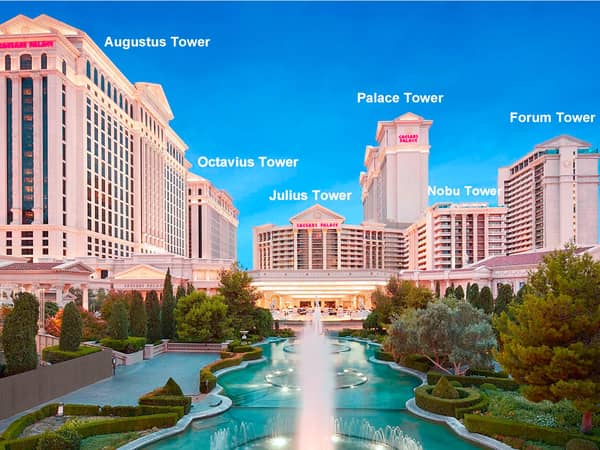 Caesars Palace, United States — Caesars Palace - Caesars Palace Exterior identifying tower location