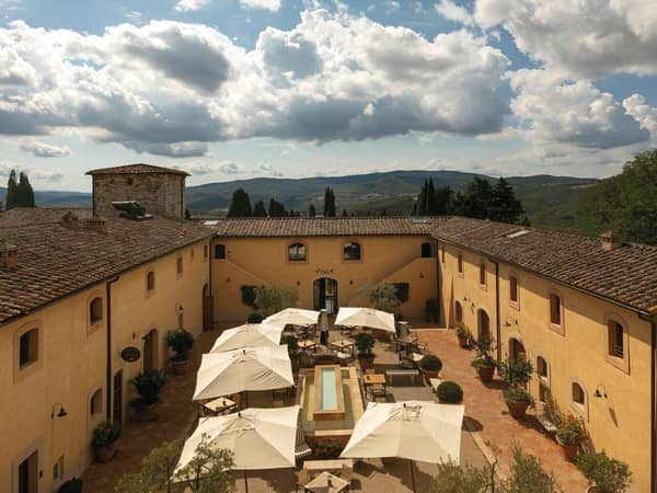 Castello di Casole, A Belmond Hotel, Tuscany, Italy — Castello di Casole, A Belmond Hotel, Tuscany - Courtyard