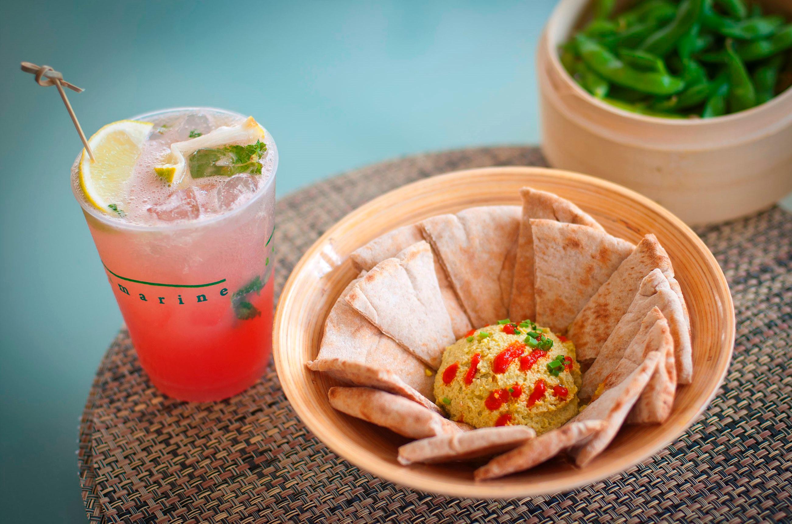 Waldorf Astoria Orlando, United States — Waldorf Astoria Orlando - Endame Hummus and Blueberry Lemonade
