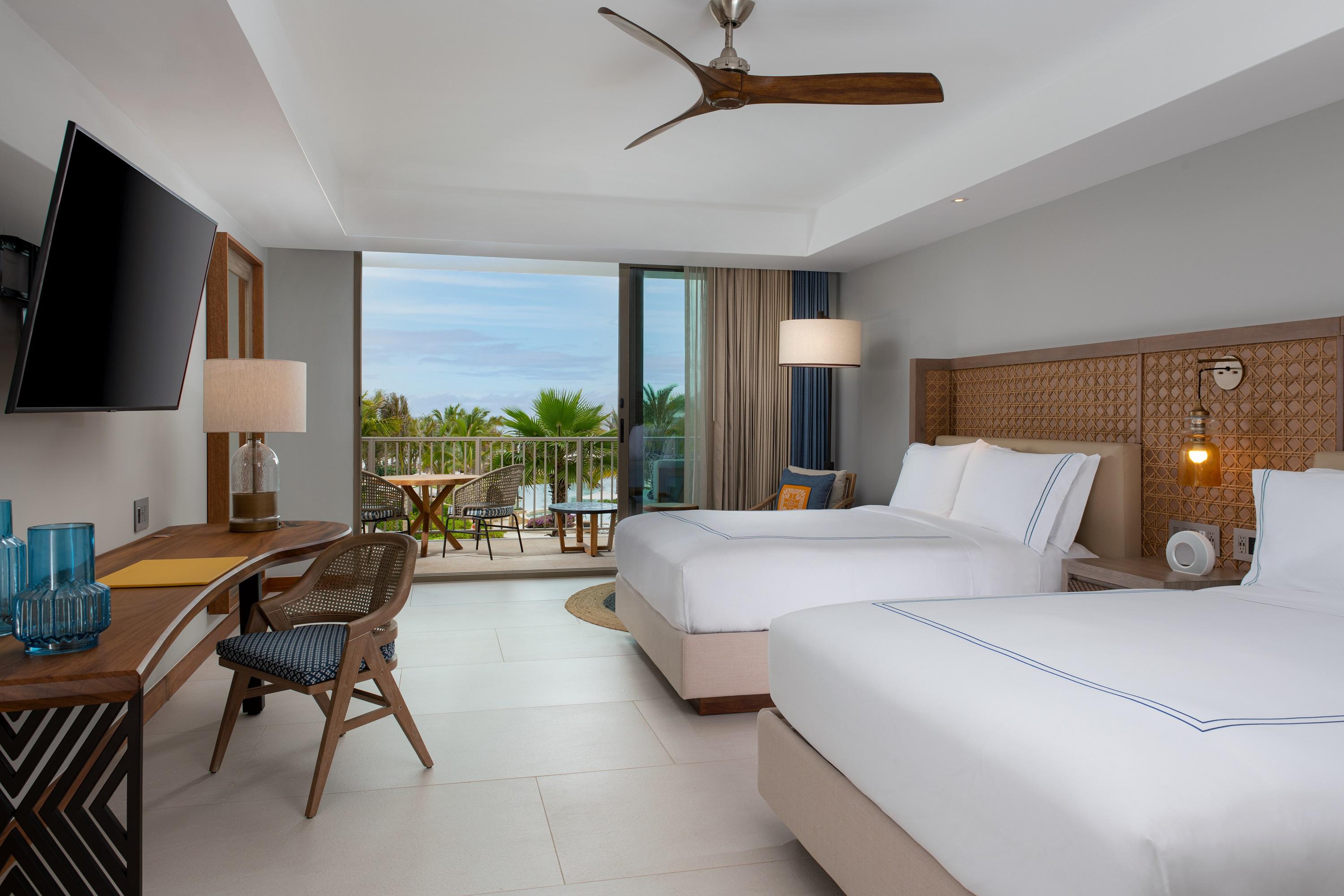 Beachfront / Ocean View / Partial Ocean View Room Two Queen Beds