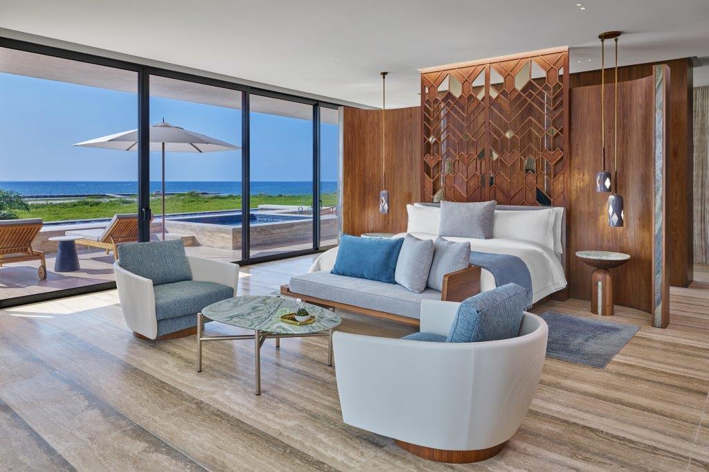 2 Bedroom Presidential Suite, Bedroom 1: 1 King, Bedroom 2: 2 Queen, Ocean View, Corner room