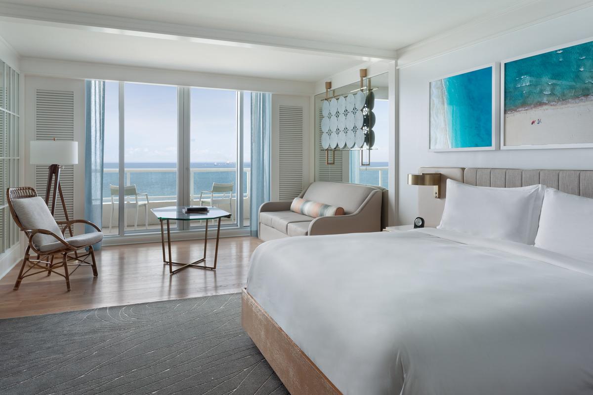 Oceanfront View King Bedded Room