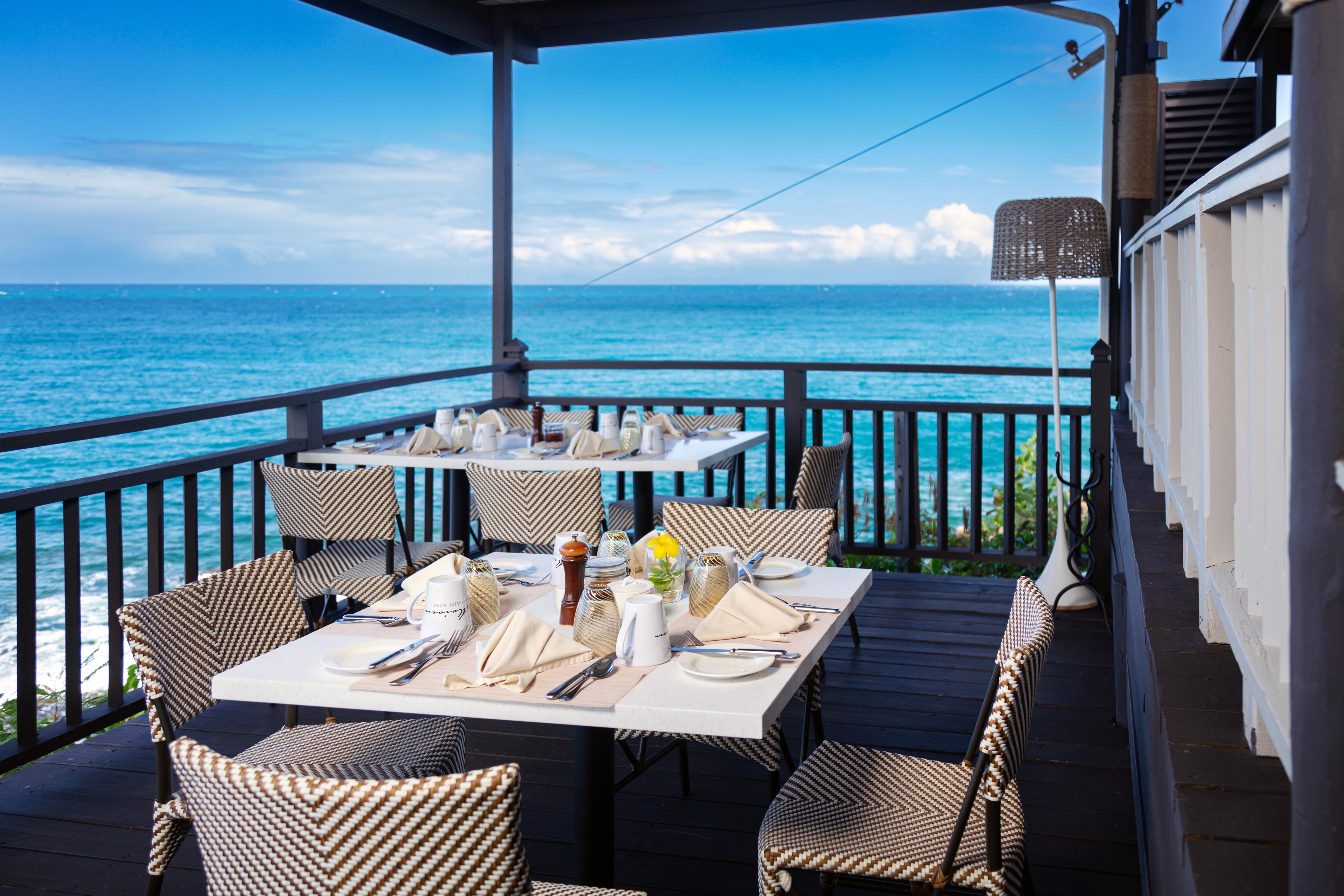 Cap Maison Resort & Spa, St. Lucia — Cap Maison Resort & Spa - Al fresco dining the Cliff at Cap