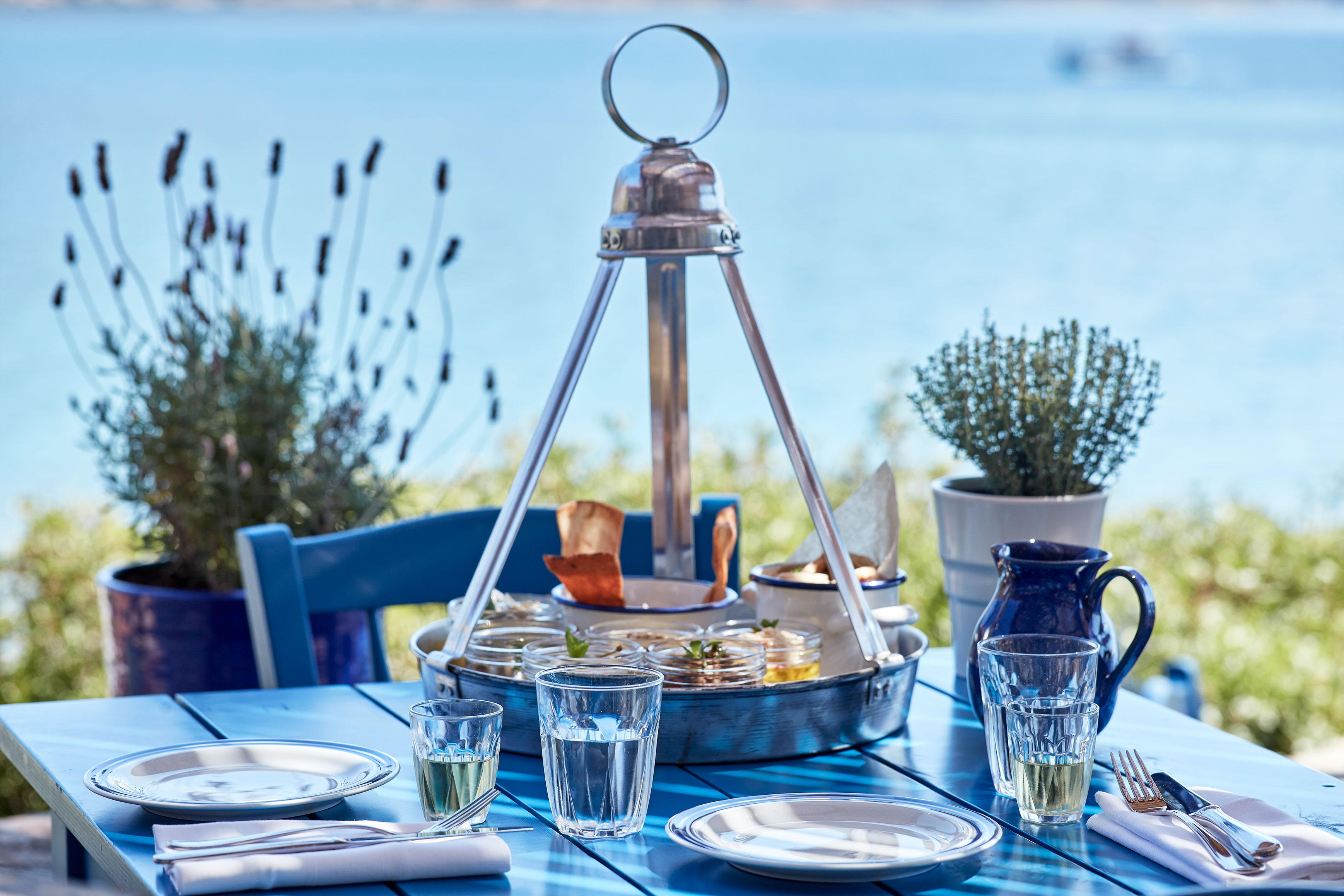 Phaea Blue, Elounda, Crete, Greece — Phaea Blue, Elounda, Crete - Blue Door Taverna