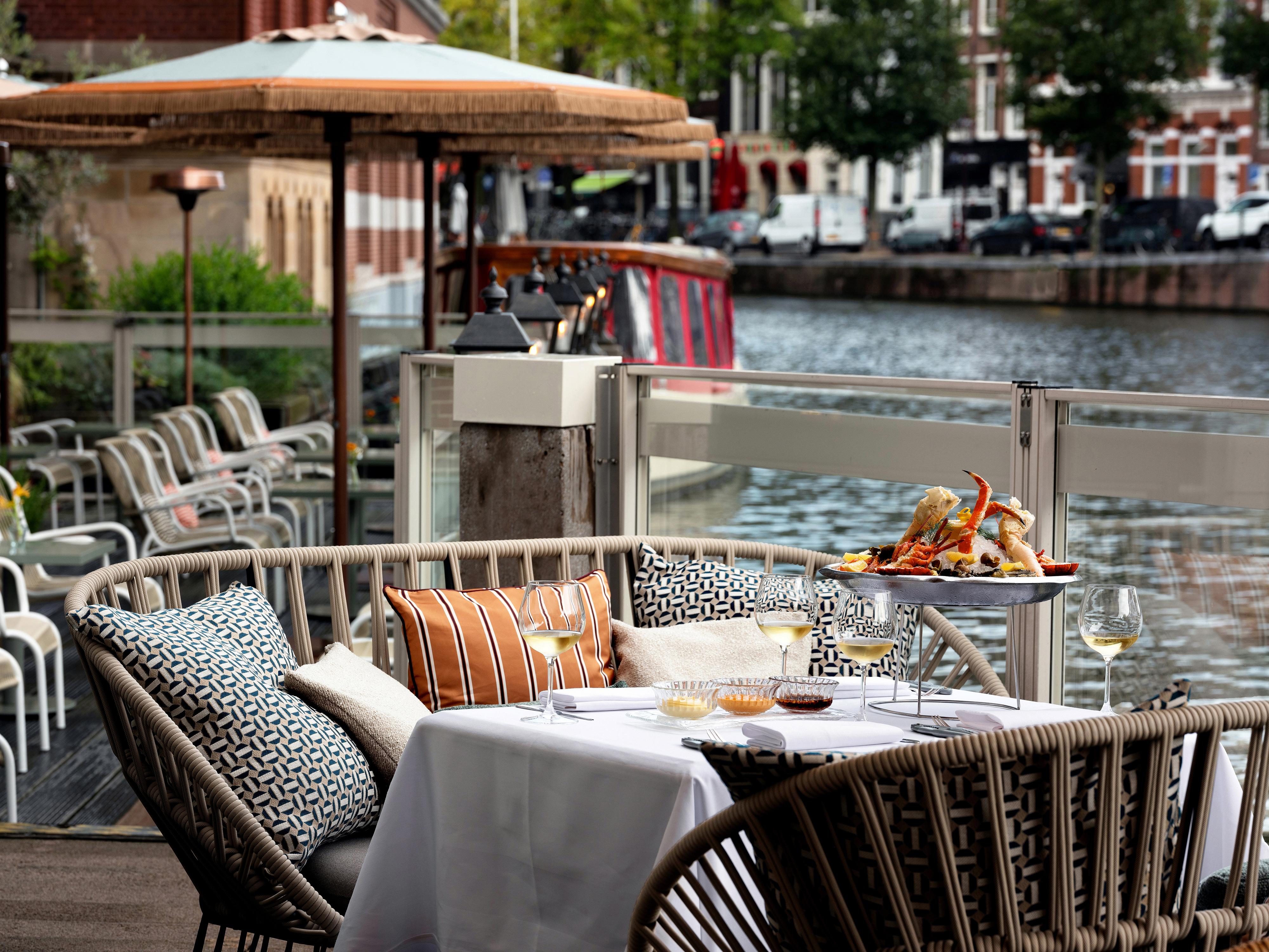 De L'Europe Amsterdam, The Netherlands — De L'Europe Amsterdam - Marie Sur l'eau waterfront terrace