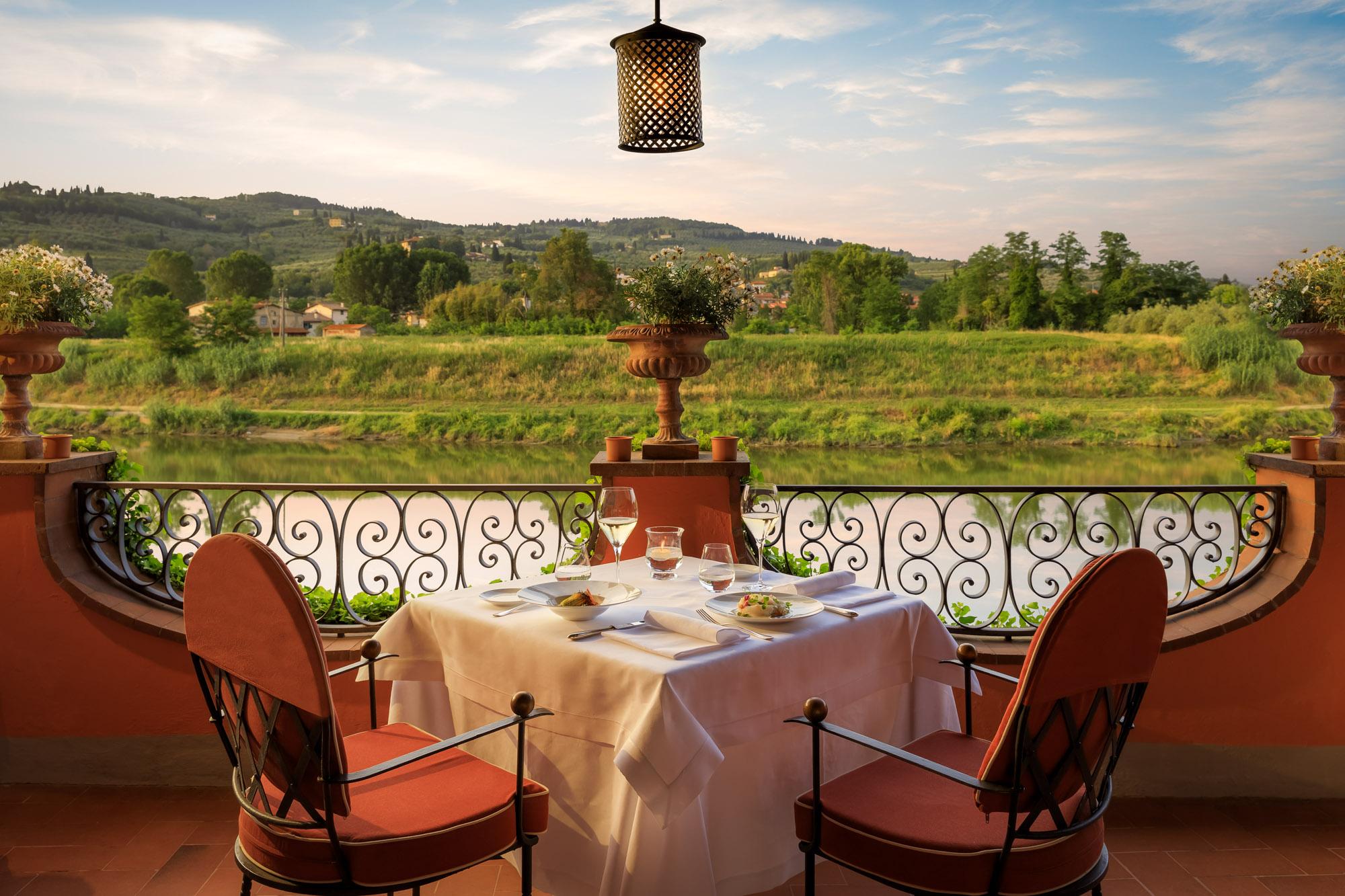 Villa La Massa, Italy — Villa La Massa - Terrace of the Restaurant Il Verrocchio