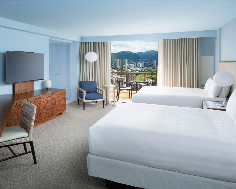 2 Queen Beds, Waikiki City View
