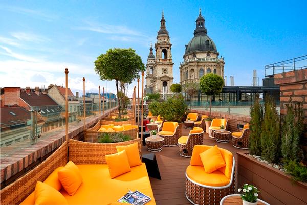 Aria Hotel Budapest, Hungary — Aria Hotel Budapest - Budapest's premier rooftop garden is High Note SkyBar where your guests can relax, sunbathe, enjoy cocktails and refreshments or one of the best meals available in Budapest. Because it is indoor/outdoor