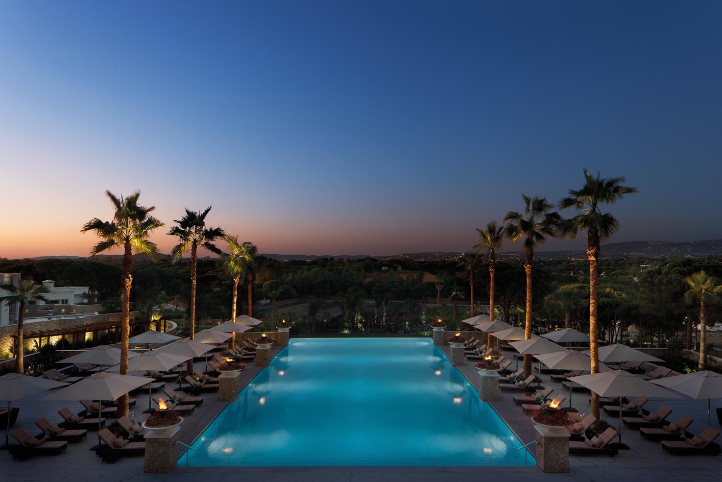 Conrad Algarve, Portugal — Conrad Algarve - Sereno Infinity Pool evening shot